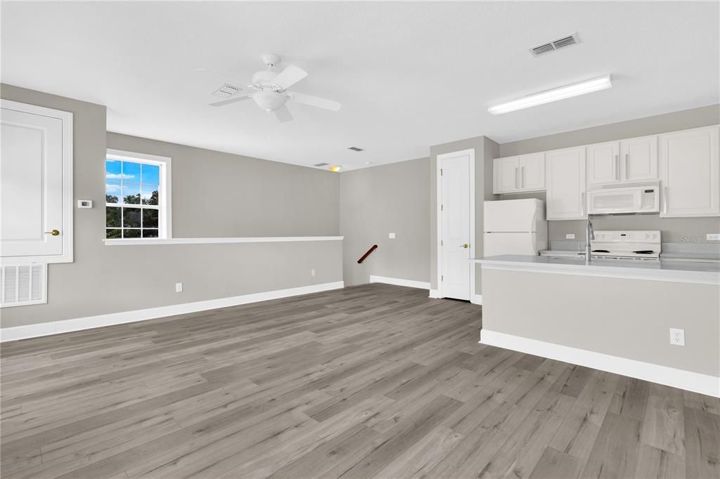 Empty room, Interior, Kitchen, Wood Texture Flooring