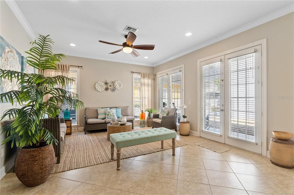 Interior, Living room, Recessed Lighting