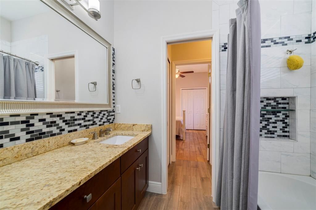 Bathroom, Interior, Wood Texture Flooring