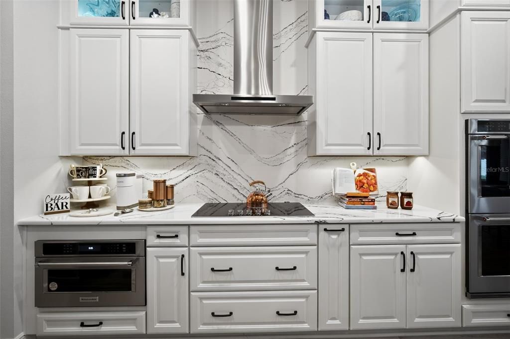 Interior, Kitchen, Marble Walls, Stainless Steel Appliances
