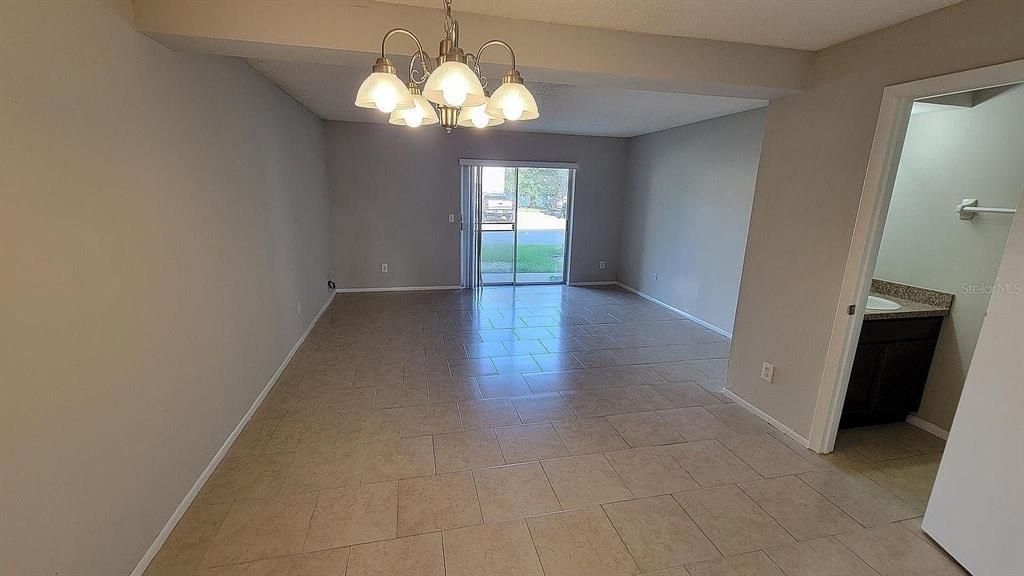 Chandelier, Empty room, Interior