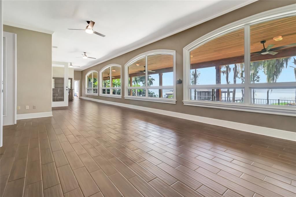 Empty room, Interior, Water, Wood Texture Flooring