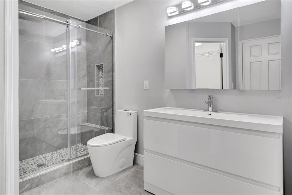 Bathroom, Glass Shower, Interior
