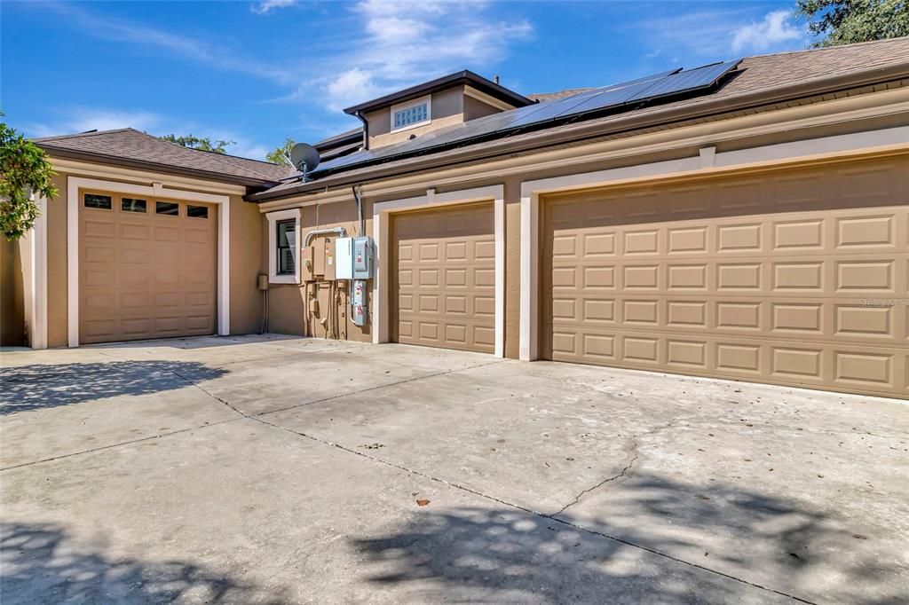 Detached Garage, Exterior, Solar Panels