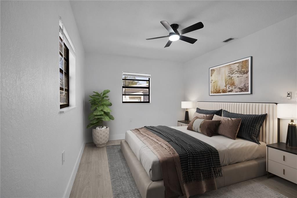 Bedroom, Interior, Wood Texture Flooring