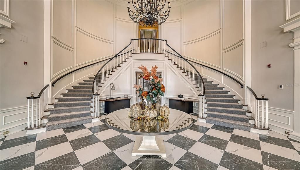 Chandelier, Interior, Marble