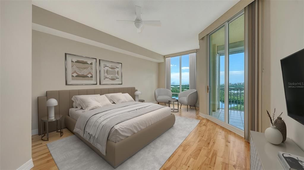 Bedroom, Interior, Water, Wood Texture Flooring