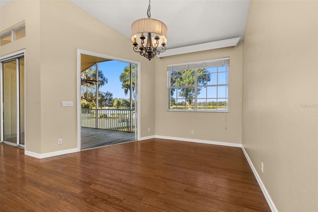 Chandelier, Empty room, Interior, Wood Texture Flooring