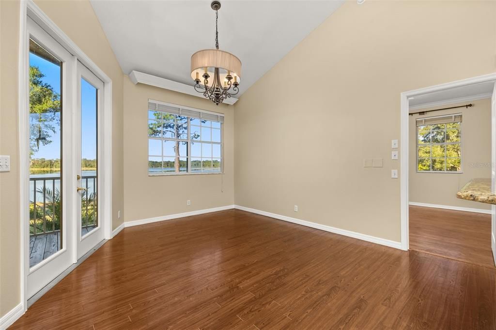 Chandelier, Empty room, Interior, Wood Texture Flooring
