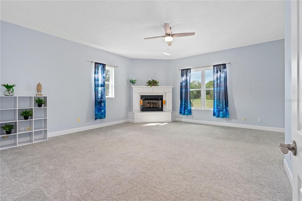 Empty room, Fireplace, Interior