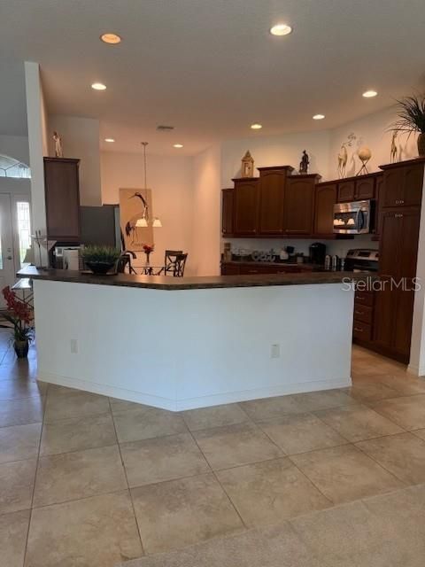 Interior, Kitchen, Pendant Lights, Recessed Lighting, Stainless Steel Appliances