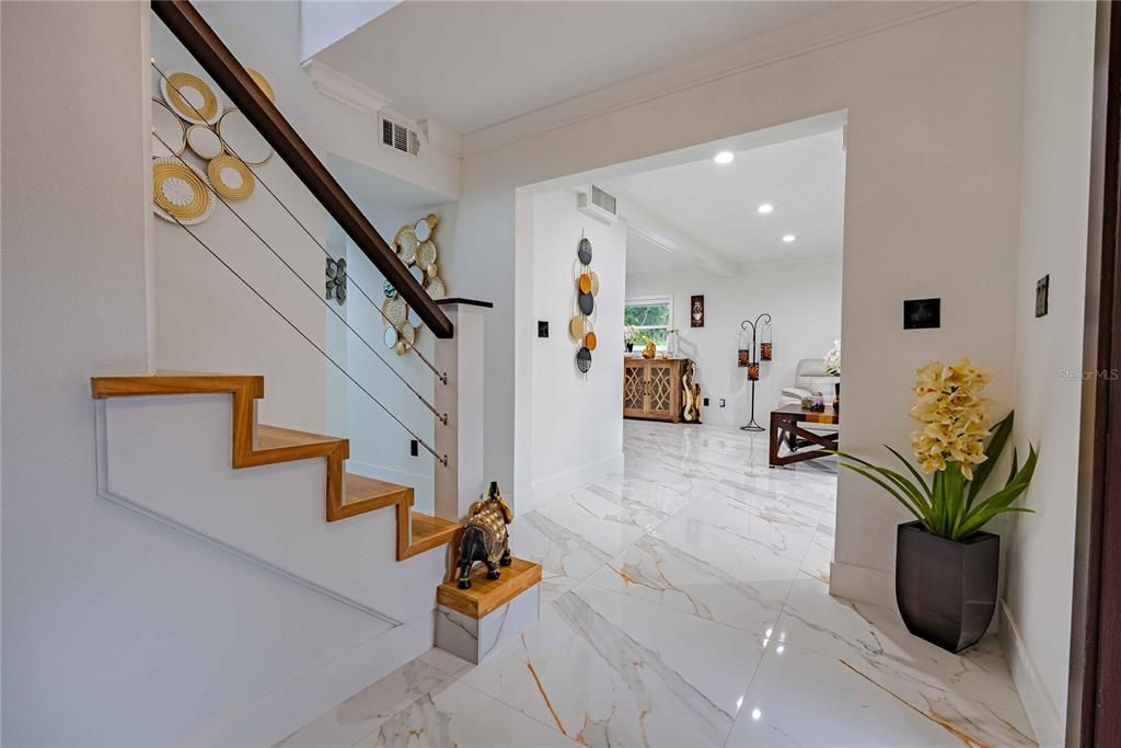 Interior, Marble, Recessed Lighting