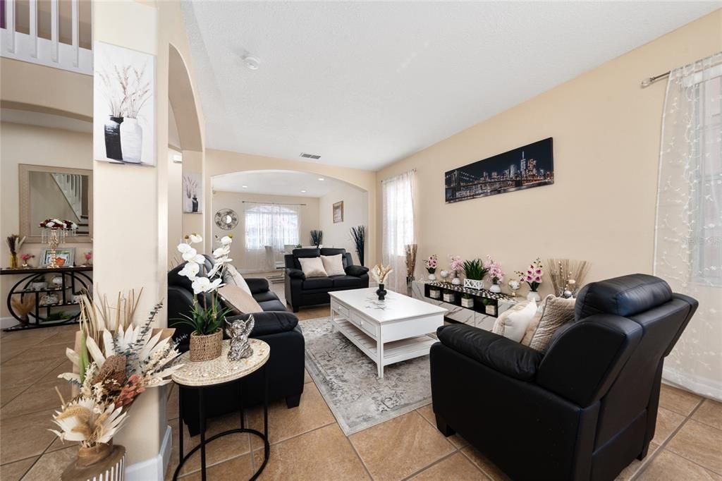 Interior, Living room, Recessed Lighting