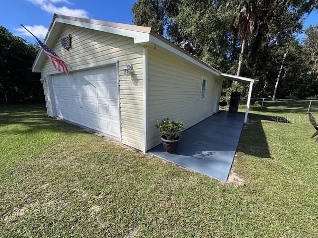 Backyard, Detached Garage, Exterior