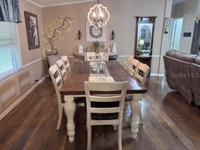 Chandelier, Dining room, Interior, Pendant Lights, Wood Texture Flooring
