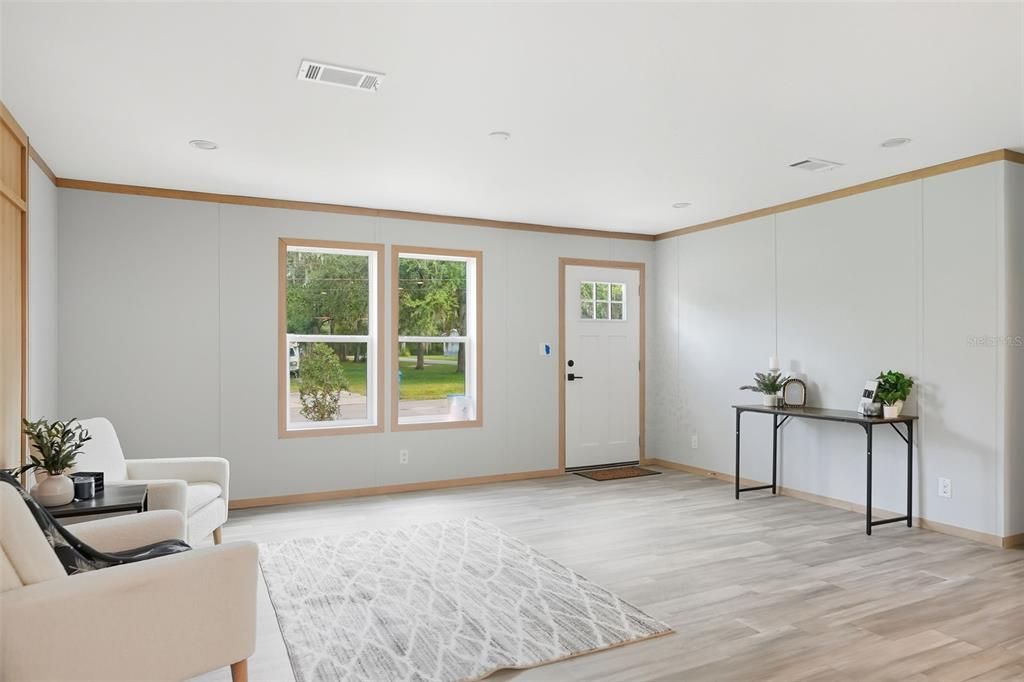 Interior, Recessed Lighting, Wood Texture Flooring