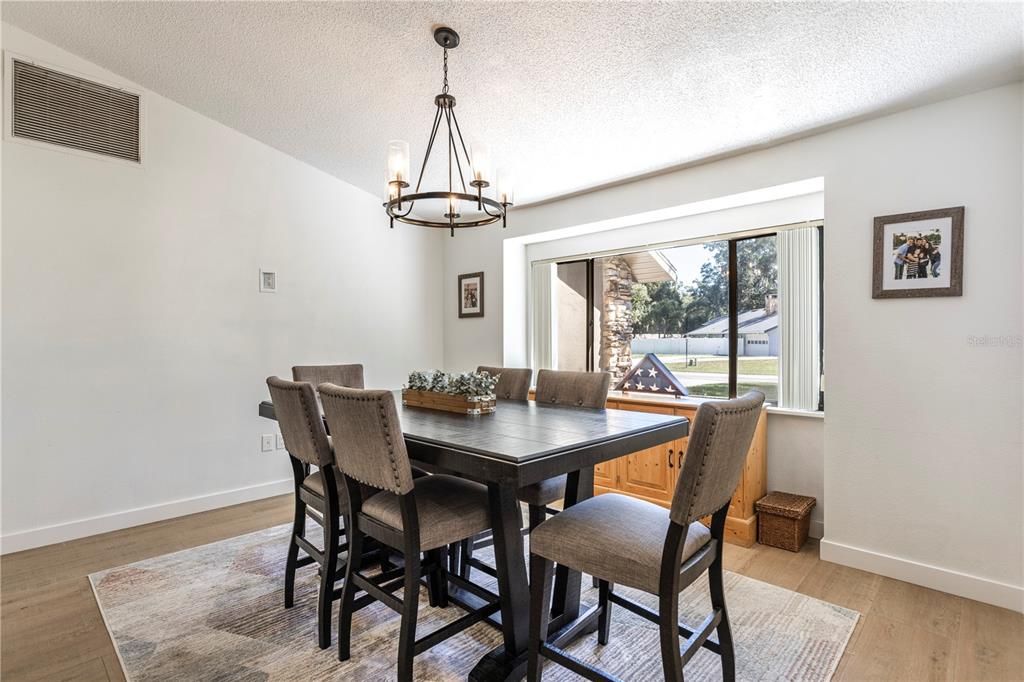 Chandelier, Dining room, Interior, Pendant Lights, Wood Texture Flooring
