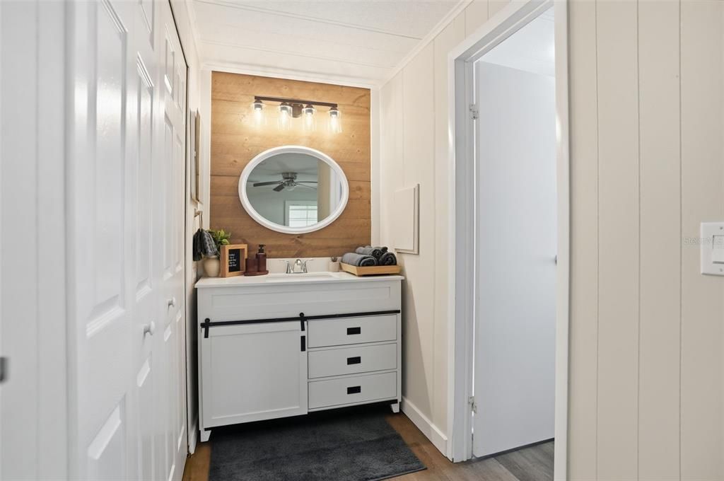 Bathroom, Interior, Wood Texture Flooring