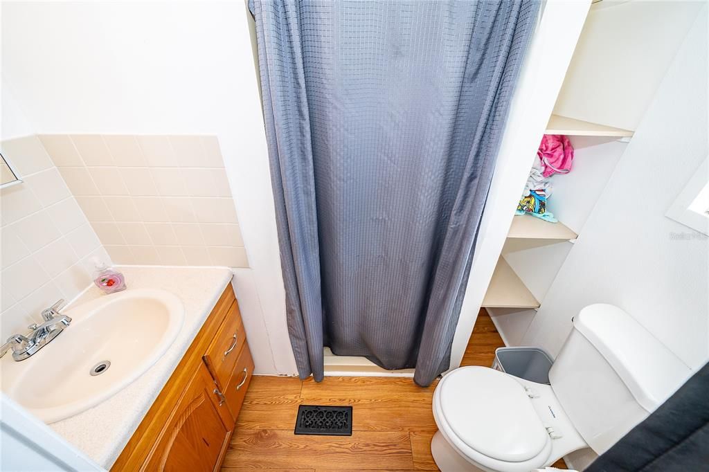 Bathroom, Interior, Wood Texture Flooring