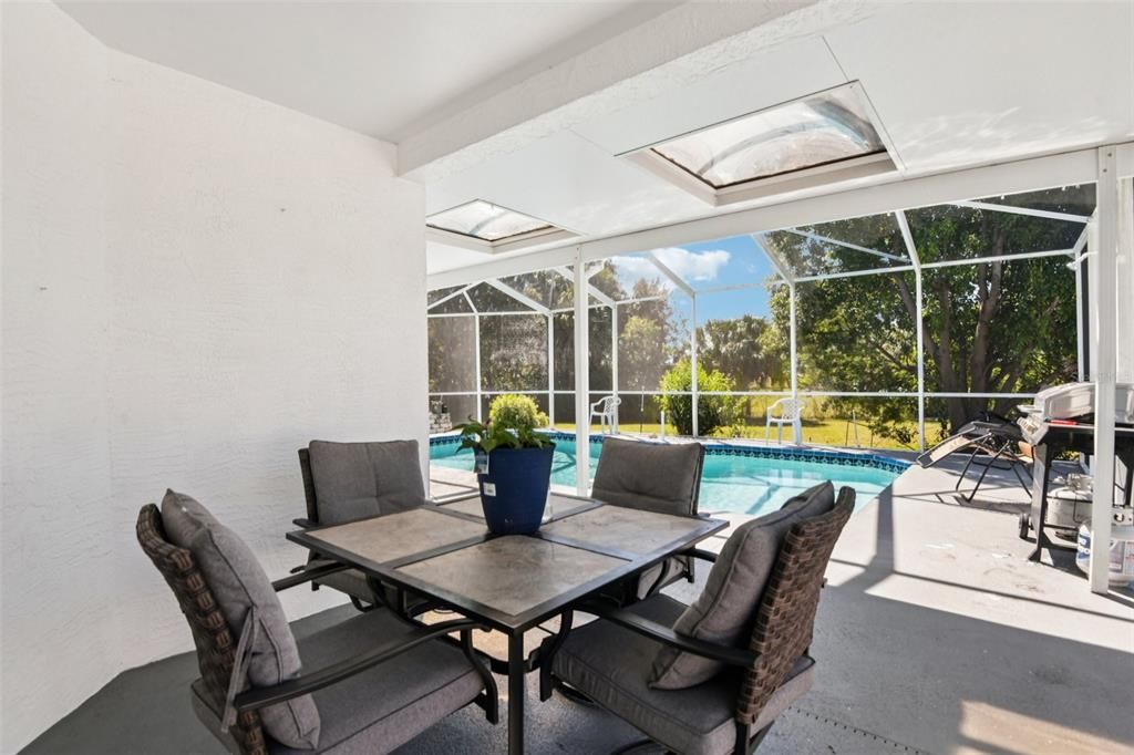 Dining room, Glass Ceilings, Interior, Pool, Sun Room