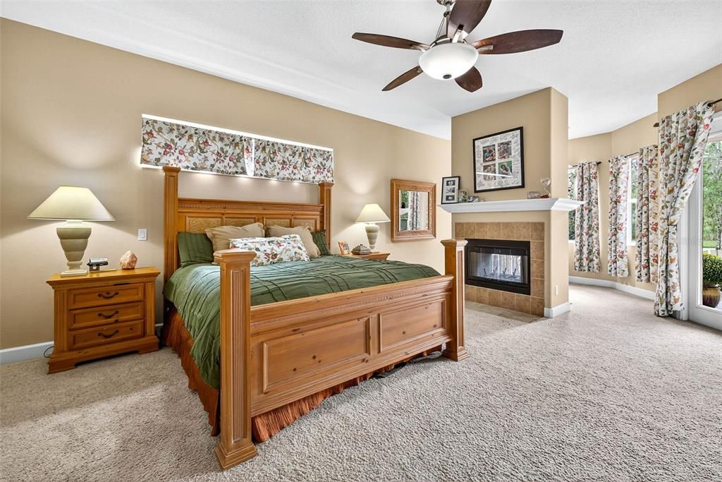 Bedroom, Fireplace, Interior
