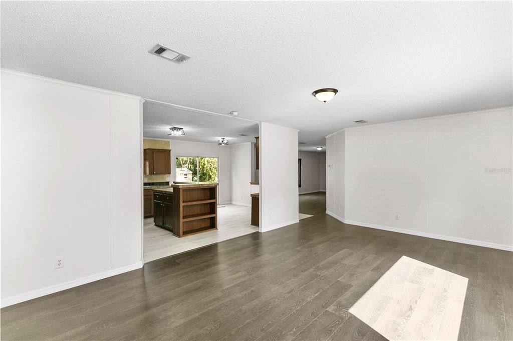 Empty room, Interior, Kitchen, Wood Texture Flooring