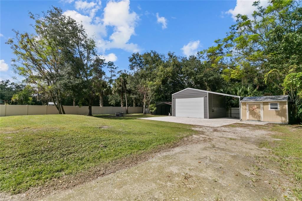 Backyard, Detached Garage, Exterior