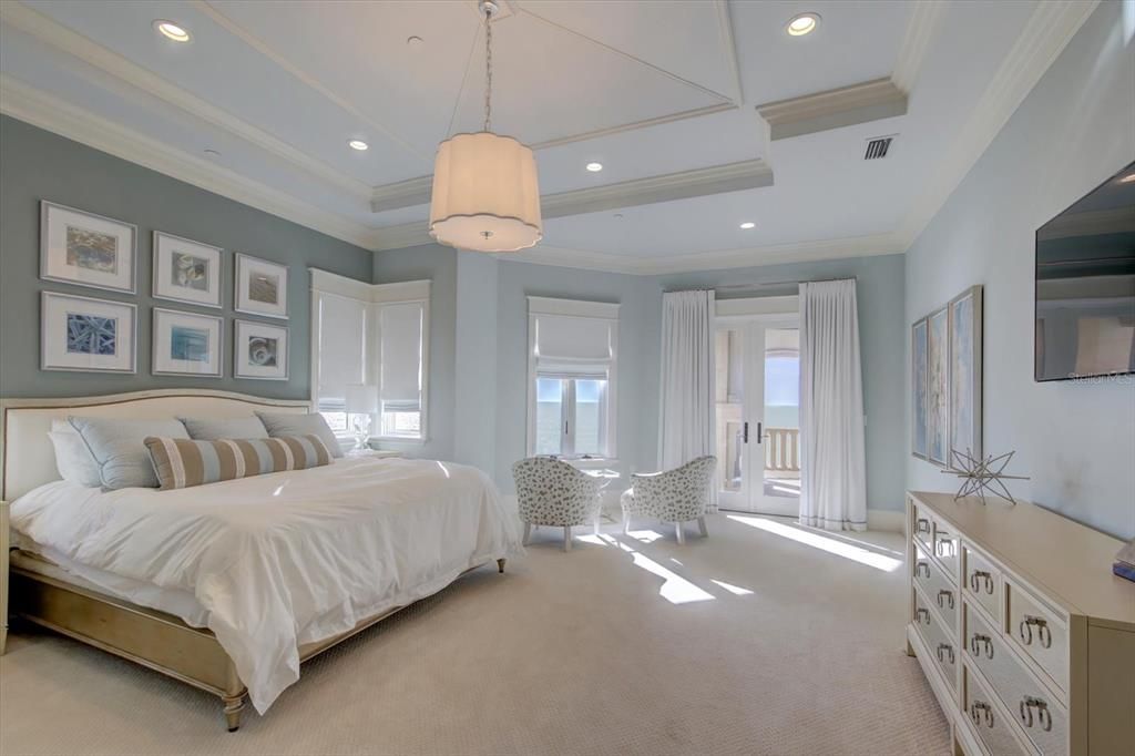 Bedroom, Interior, Pendant Lights, Recessed Lighting