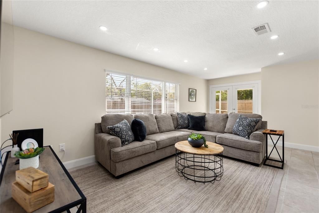 Interior, Living room, Recessed Lighting