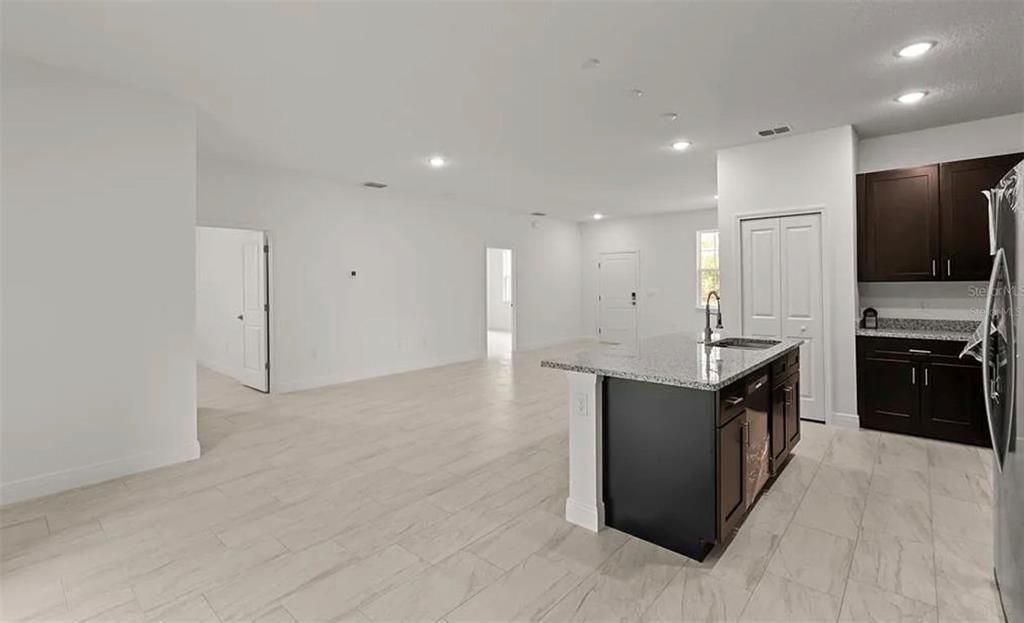 Interior, Kitchen, Marble, Recessed Lighting