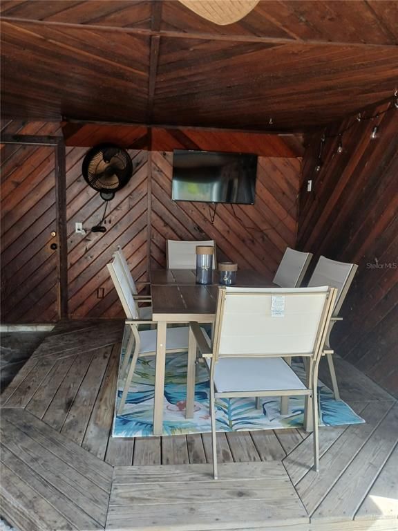 Dining room, Interior, Wooden Ceilings, Wood Texture Flooring, Wooden Walls