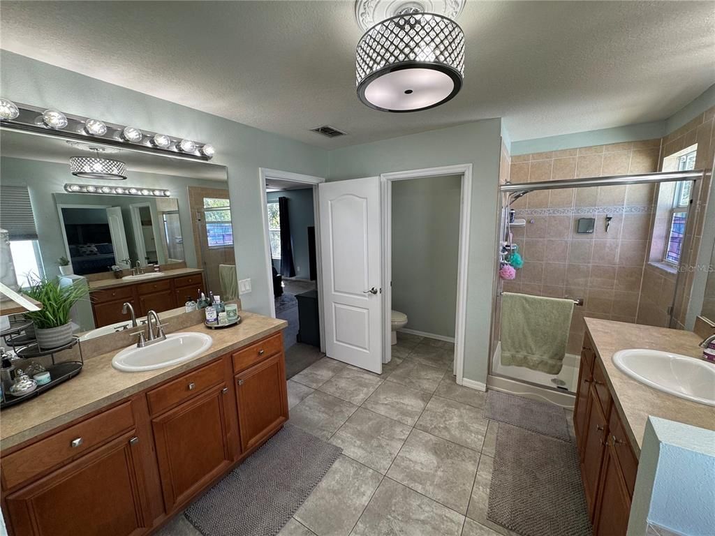Bathroom, Dual Sink Vanities, Glass Shower, Interior