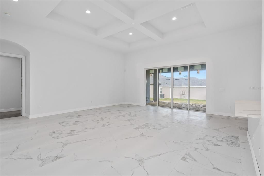Empty room, Interior, Marble, Recessed Lighting