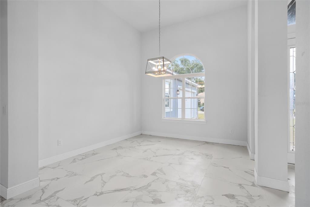 Empty room, Interior, Marble, Pendant Lights