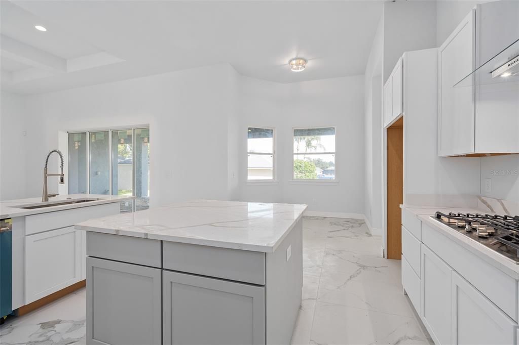 Interior, Kitchen, Marble, Recessed Lighting