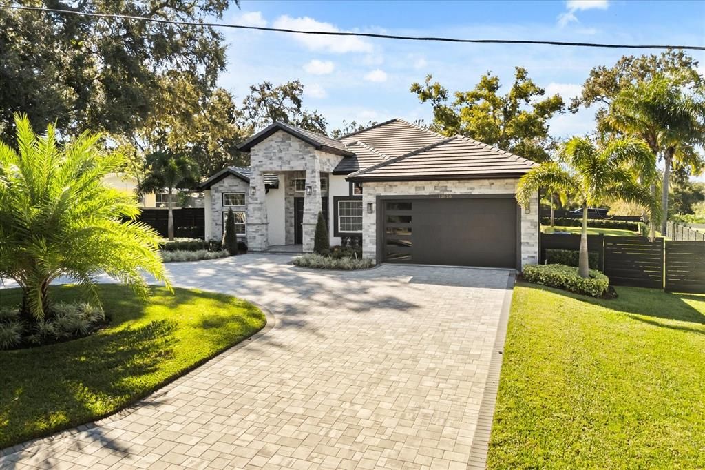 Attached, Backyard, Exterior, Facade, Mediterranean