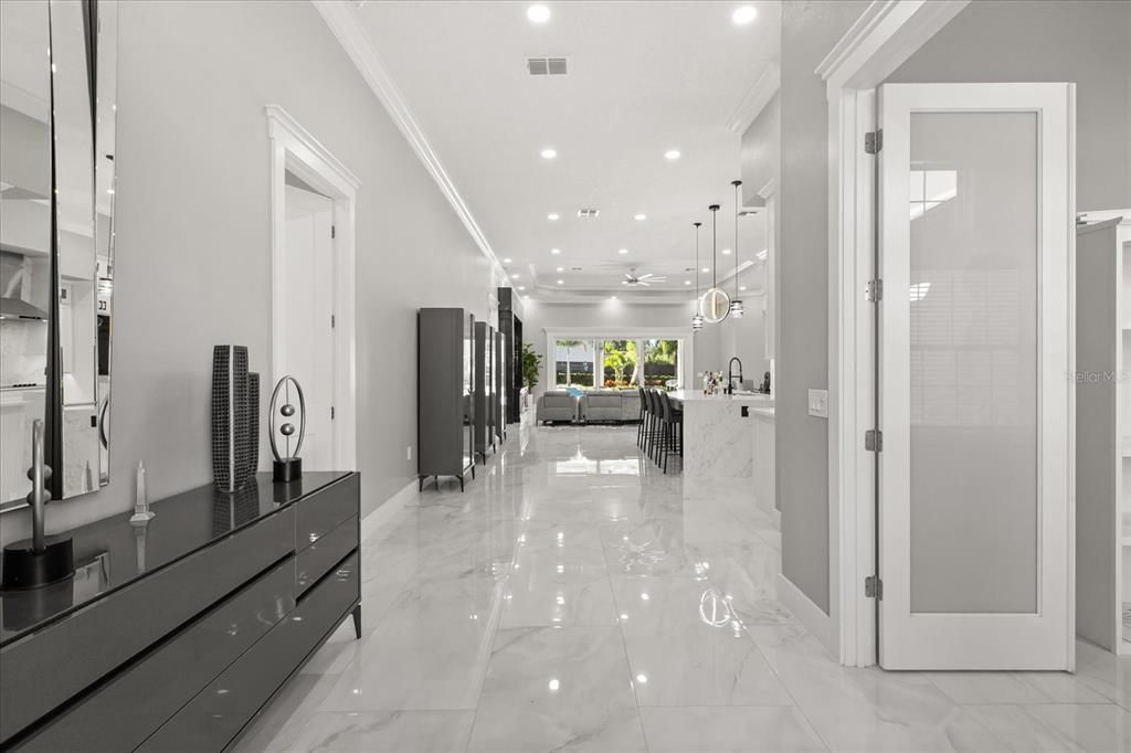 Interior, Marble, Pendant Lights, Recessed Lighting