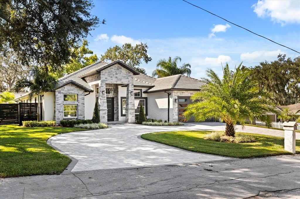 Attached, Backyard, Exterior, Facade, French Provincial