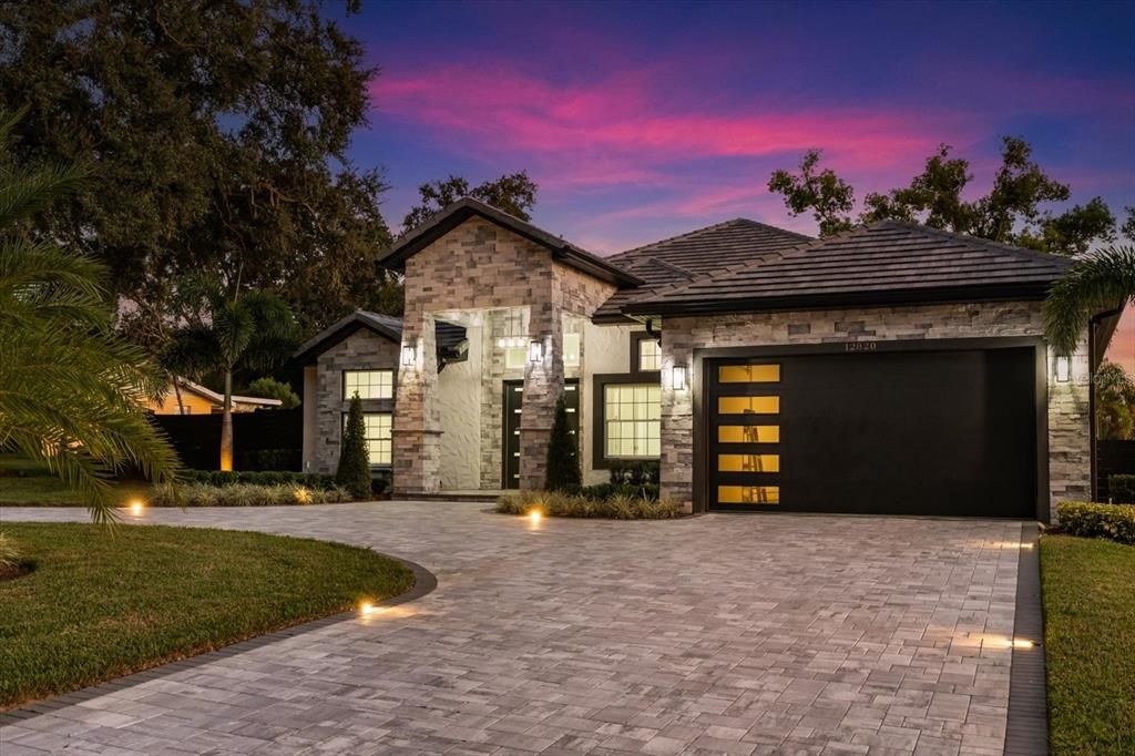 Attached, Backyard, Exterior, Facade, Brick Traditional