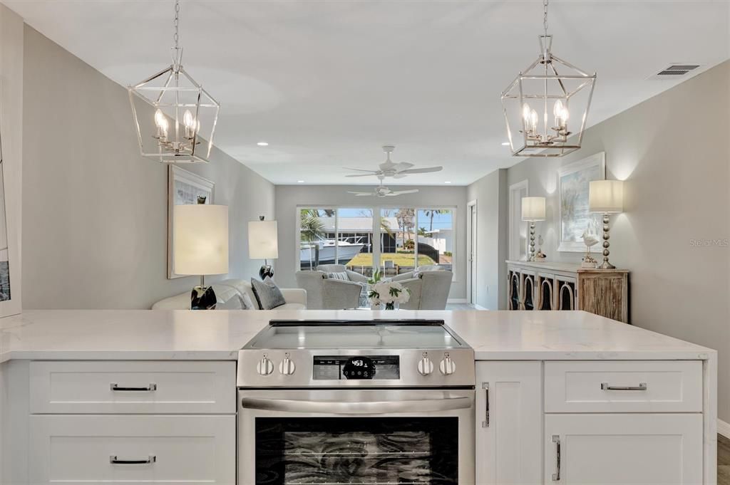 Interior, Kitchen, Pendant Lights, Recessed Lighting, Stainless Steel Appliances