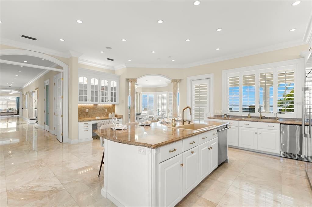 Interior, Kitchen, Recessed Lighting, Stainless Steel Appliances, Water