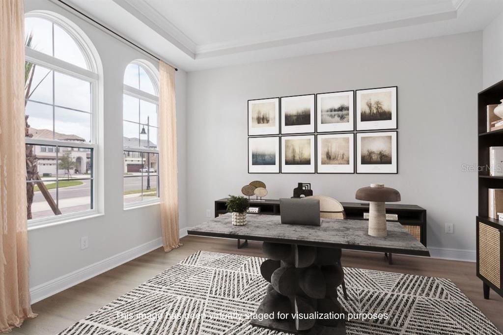 Home Office, Interior, Wood Texture Flooring