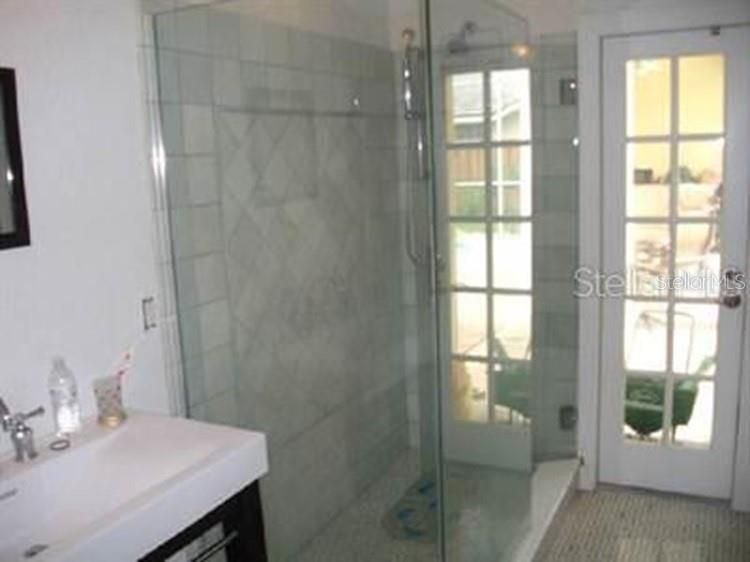 Bathroom, Glass Shower, Interior, Marble Walls