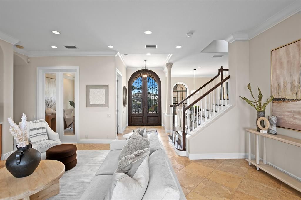 Interior, Living room, Recessed Lighting