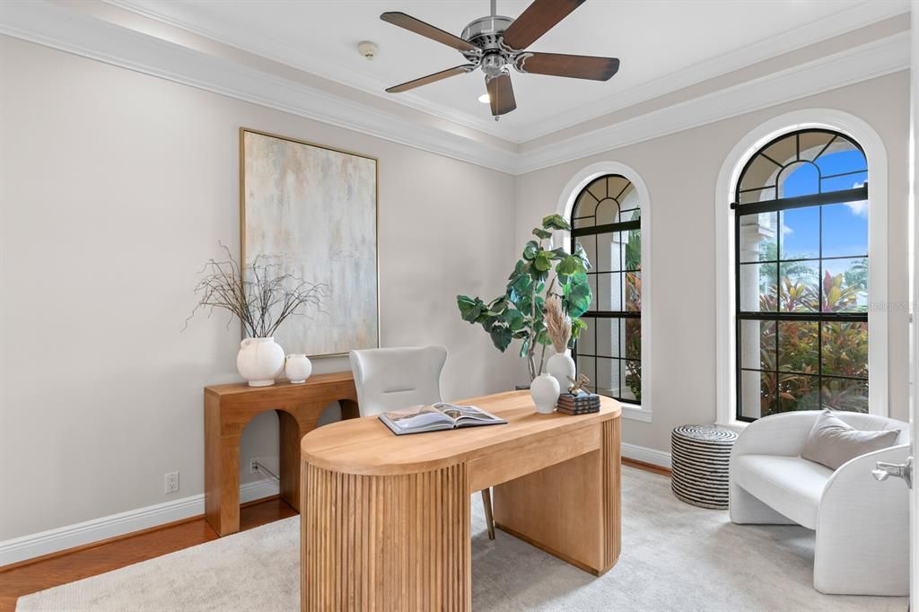 Home Office, Interior, Wood Texture Flooring