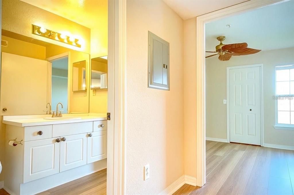 Bathroom, Interior, Wood Texture Flooring