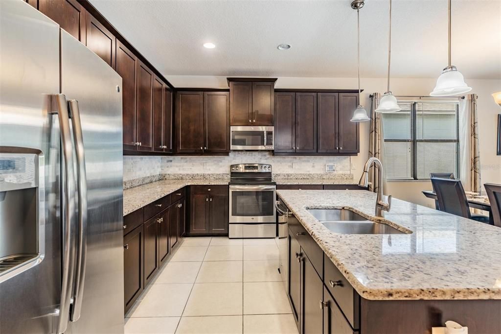 Interior, Kitchen, Pendant Lights, Recessed Lighting, Stainless Steel Appliances