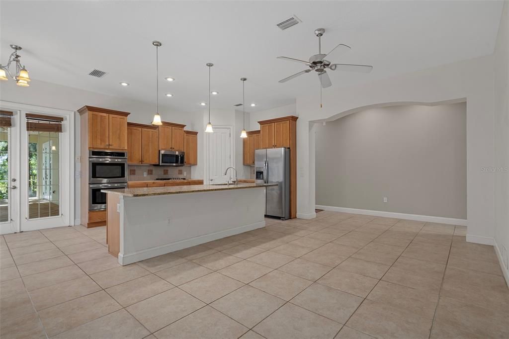 Interior, Kitchen, Pendant Lights, Recessed Lighting, Stainless Steel Appliances