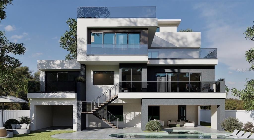 Attached, Exterior, Facade, Modern