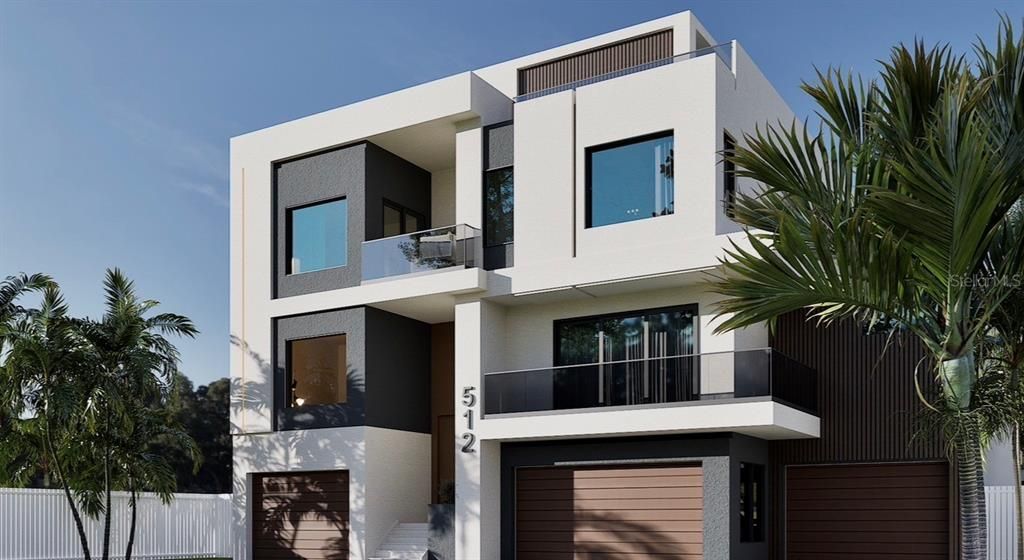 Attached, Exterior, Facade, Modern